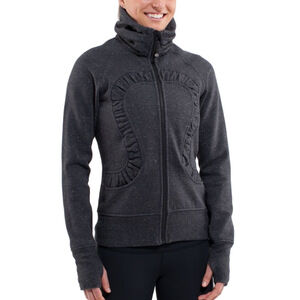 Lululemon Grey Sparkle Cuddle Up Scuba Jacket Size 6